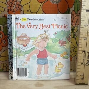 Vintage 1988 THE VERY BEST PICNIC HARDCOVER BOOK A First Little Golden Book